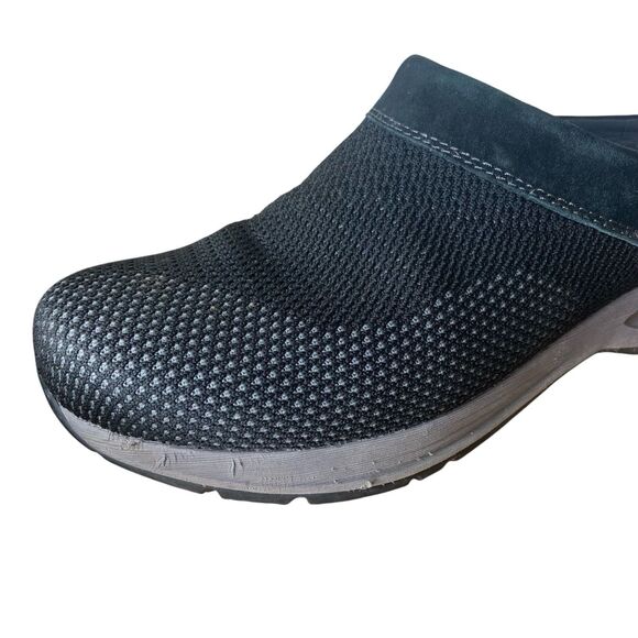 Dansko Women’s Size 39 (8.5-9) Sondra Mules Clogs Suede Black Trim Slip On - Picture 3 of 9